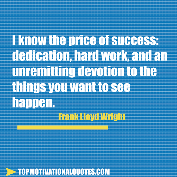 The Price Of Success Quote By Frank Lloyd Wright