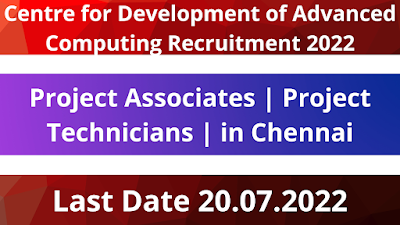 Centre for Development of Advanced Computing Recruitment 2022