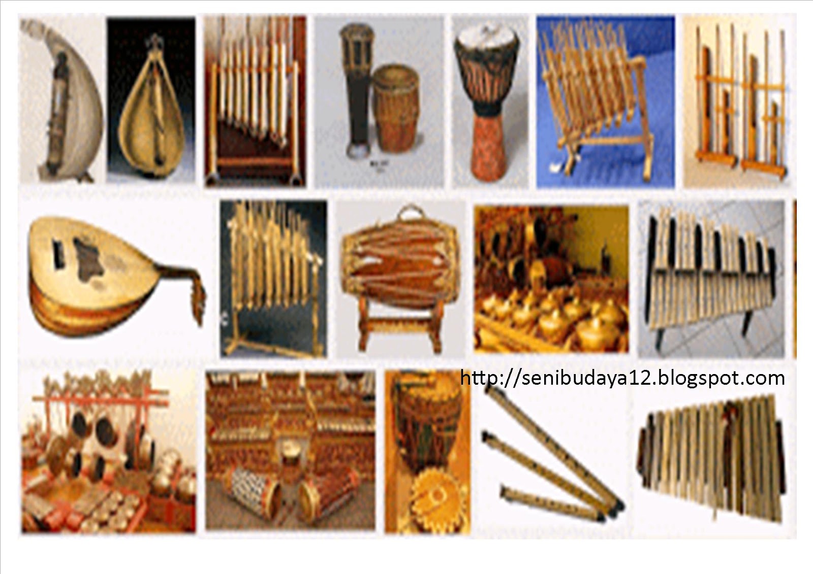  Alat  Musik  Tradisional asal Daerah di 34 Provinsi SENI 
