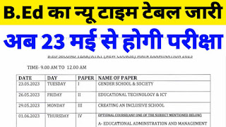 APSU BED New time table 2023