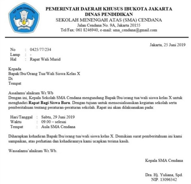 Surat Resmi Sekolah