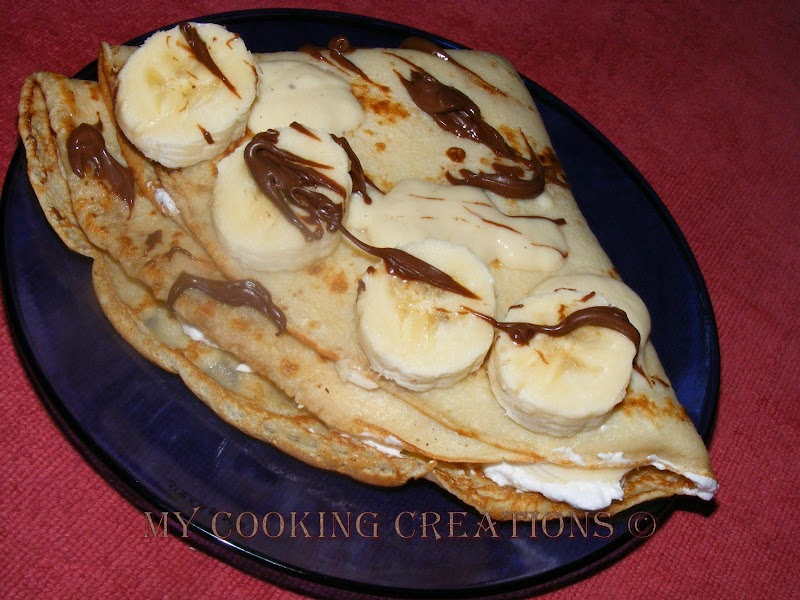 Палачинки с крем от маскарпоне, нутела и банан * Crepes con mascarpone, Nutella e banane