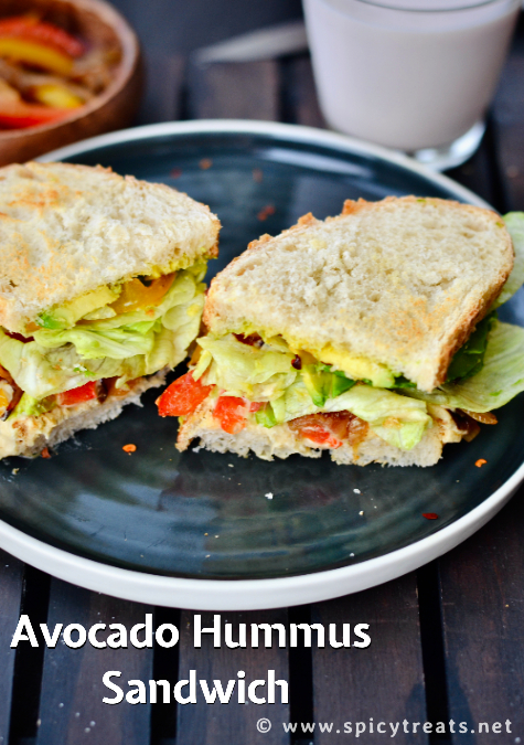 Avocado Hummus Sandwich