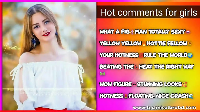 Facebook Comment For Girls Photo | Girl Pic Comment English