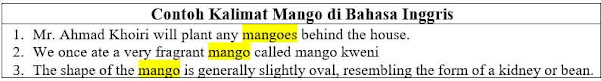 Contoh Kalimat Mango di Bahasa Inggris dan Pengertiannya