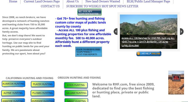 Hunting clubs and Hunting ranches