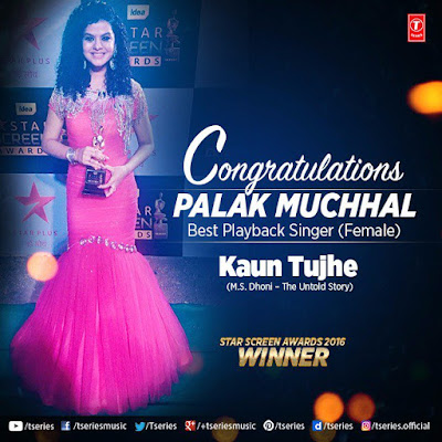 Palak Muchhal won Best Playback Singer at Star Awards