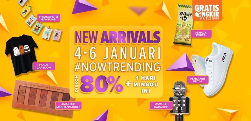 #Lazada - Promo Diskon s.d 80% Produk New Arrivals (s.d 06 Jan 2019)