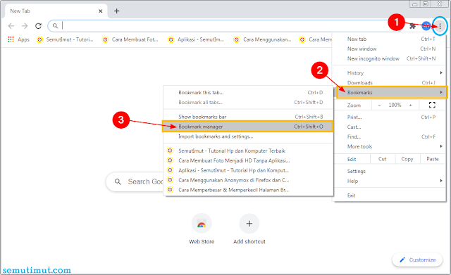 cara export bookmark di google chrome