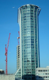 Fascinating window blinds on London towerblock