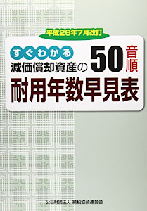 すぐわかる減価償却資産の50音順耐用年数早見表―平成26年7月改訂