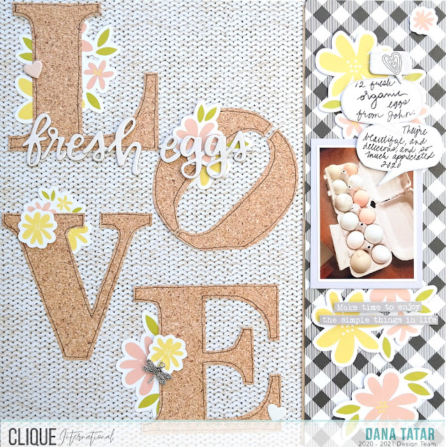 Hygge Scrapbook Layout with Oversized Title Designed with the Studio Forty Gaia Collection