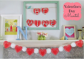 Colorful Valentine's Day Mantel