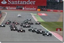 La partenza del gran premio di Gran Bretagna 2014