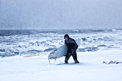 Surfing Ice Cold Winter Snow