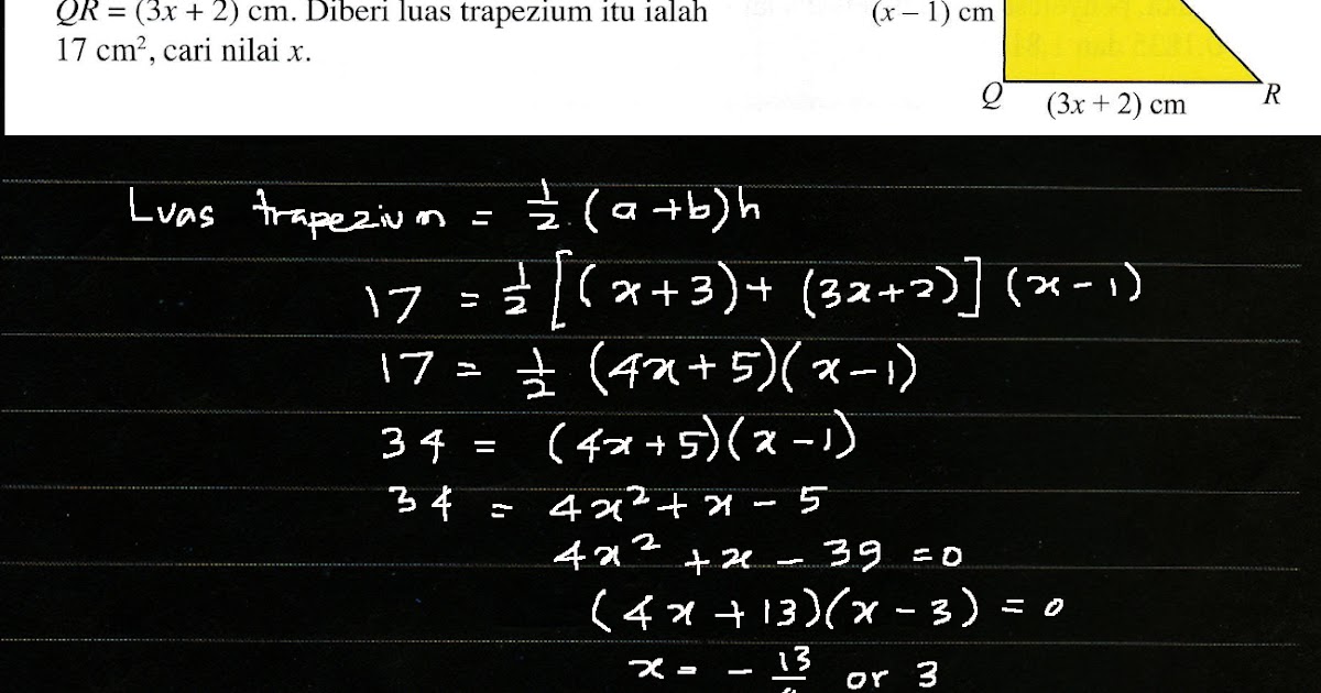 Soalan Add Math Tingkatan 4 Pertengahan Tahun - Gambleh 3