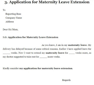 Application for Maternity Leave