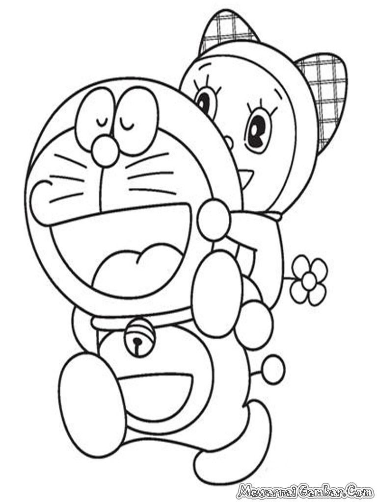 Koleksi Gambar Kartun Doraemon Yang Belum Diwarnai Background