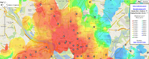 DC Rental Priced Heat Map