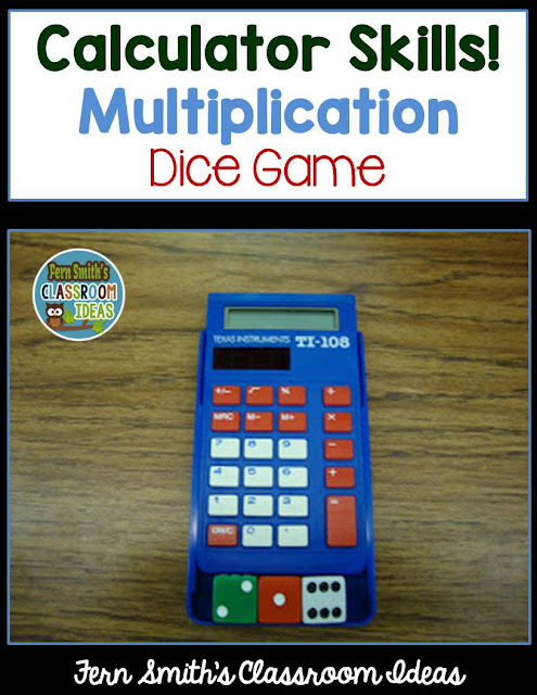 Fern Smith's Classroom Ideas Quick and Easy to Prep Dice Game for Multiplication or Addition!