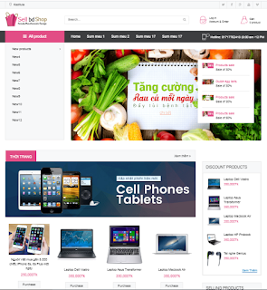 E-commerce Green department store template Sell bd shop