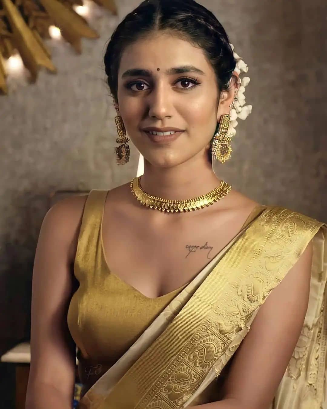 Actress Priya Prakash Varrier Latest Hot Photos in Saree