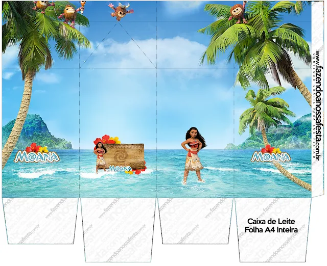 Caja tipo "de leche" de Moana.