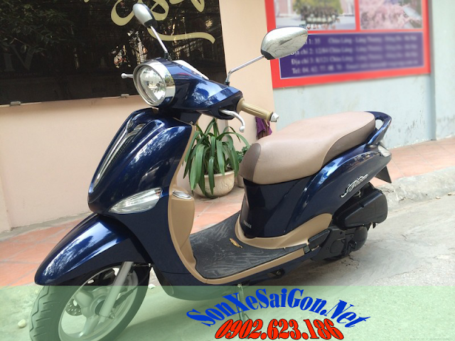 Sơn xe Yamaha Nozza màu xanh zin