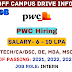 PWC Group Hiring As Internship For Freshers