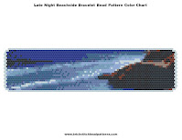 Free Late Night Beachside Landscape Ocean Art Bracelet Seed Bead Pattern