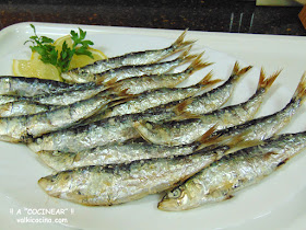 Sardinas al horno en parrilla