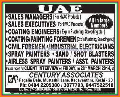 Large Number of Vacancies for UAE