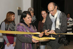 Exposición del Pico Turquino del fotoreportero  Ramon en Casa del ALBA en La Habana