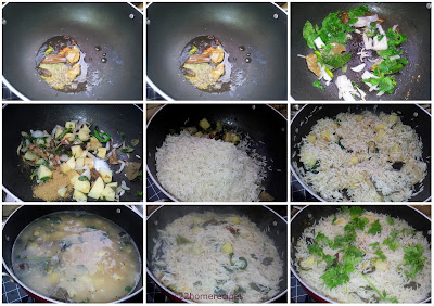 Potato bagara rice/Hyderabadi Aloo bagara rice