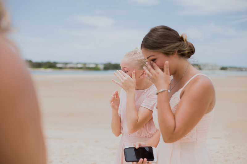 crying wedding guests