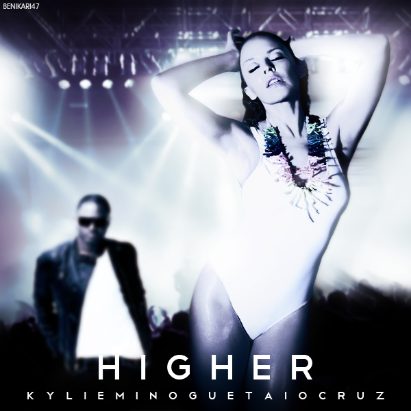 Taio Cruz - Higher (Ft. Kylie Minogue) (FanMade Single Cover)