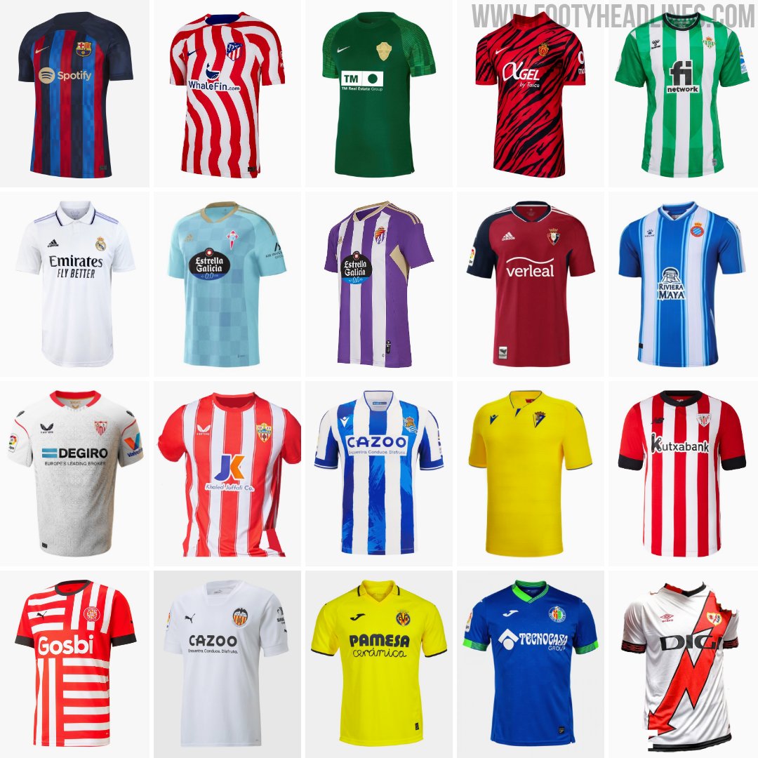 2022-23 La Liga Kit Battle - 10 Different Brands - Footy Headlines