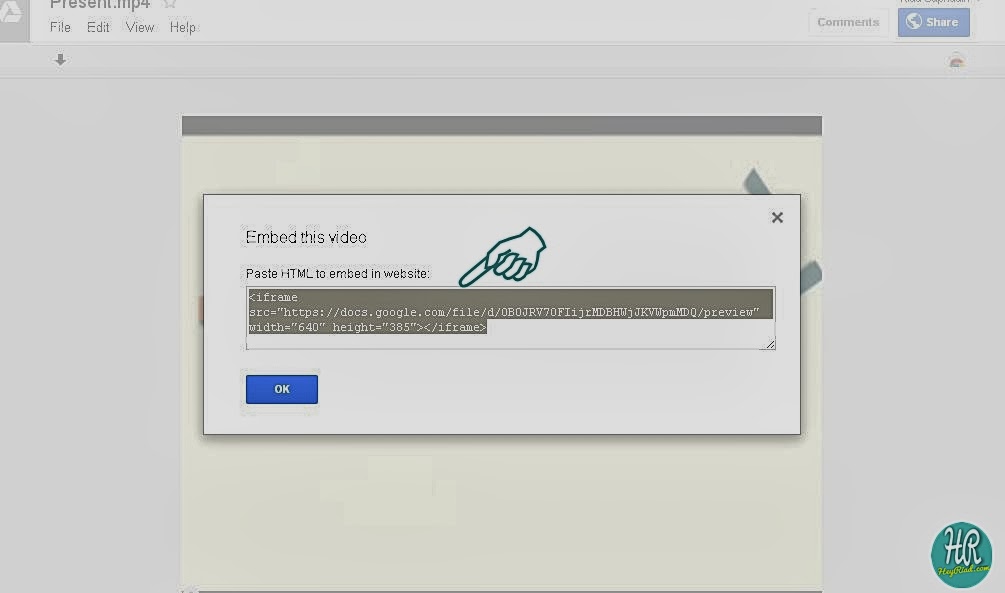  Bagi anda yang merasa bosan menampilkan video dari youtube didalam posting blog mungkin a Cara Embed Video Dari Google Drive Ke Blog