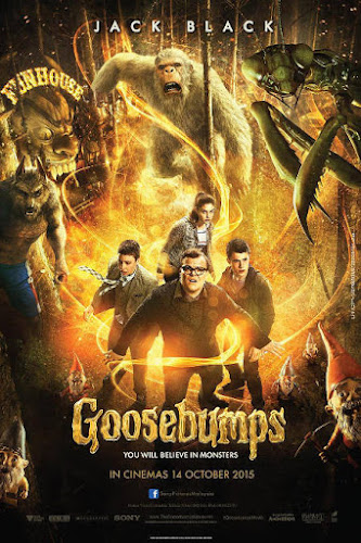 Poster Of Goosebumps 2015 In Hindi Dual Audio Bluray 720P Free Download