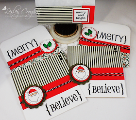 SRM Stickers Blog - Quick Christmas Cards by Lesley - #cards #christmas #gift #glassine bag  #twine #quick cards