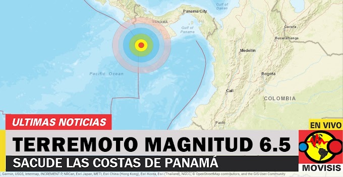 SISMO EN PANAMA MAGNITUD 6.1 SE HA PERCIBIDO HACE POCOS MINUTOS