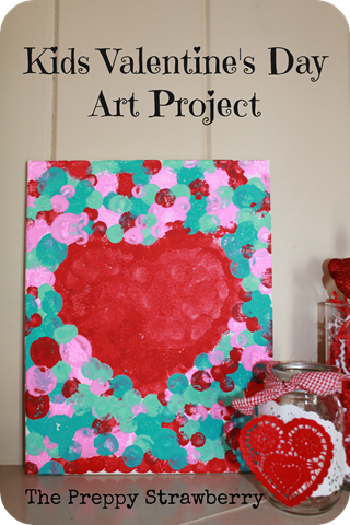 DIY Kids Valentines Day Art {The Preppy Strawberry}