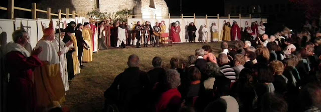 Amateur performance of a danse macabre, Indre et Loire, France. Photo by Loire Valley Time Travel.