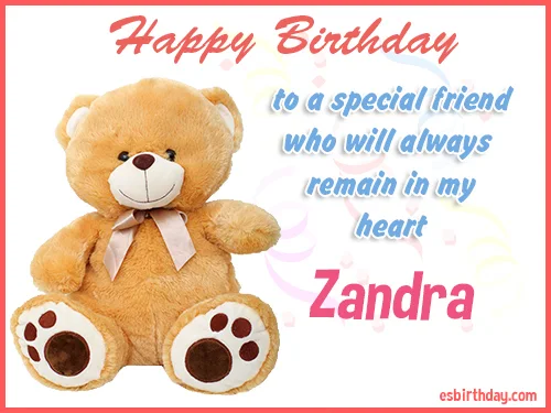 Zandra Happy birthday friends always