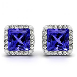  Princess Tanzanite Earring