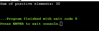 Output Screenshot of using continue