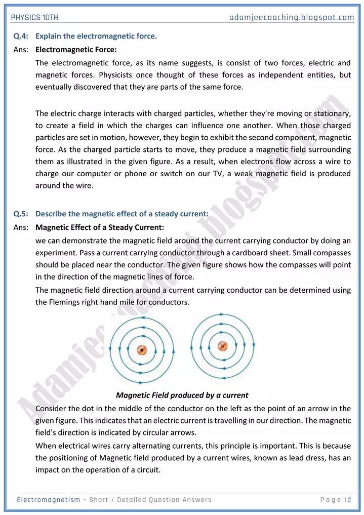 electromagnetism-short-and-detailed-answer-questions-physics-10th