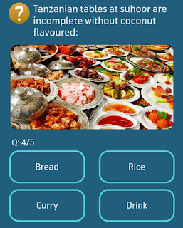 Tanzanian Tables at Suhoor are incomplete without coconut flavored, Telenor App Quiz
