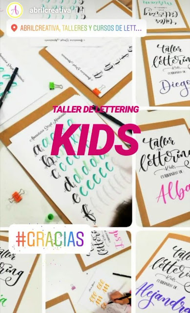 taller de lettering kids 11 enero 2020