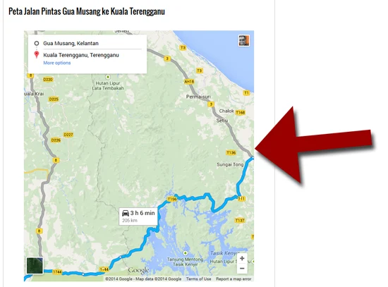 Cara Letakkan Peta Google Map dalam Entri Blog